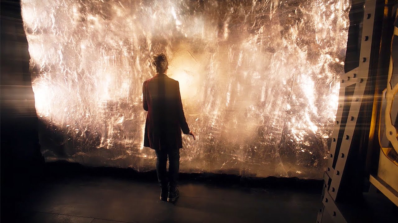 The Twelfth Doctor stands before a wall made of solid diamond.